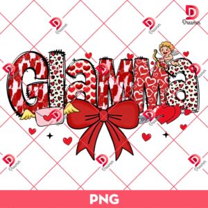 Glamma Valentine Coquette Bow PNG, Family Love PNG