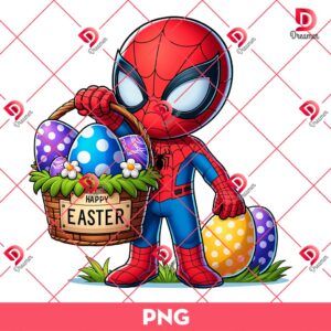 Happy Easter Spidey PNG, Cute Spiderman Easter PNG