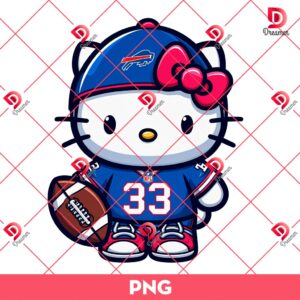 Hello Kitty Buffalo Bills Player PNG Design Bundle, Bundle Hello Kitty NFL Football Buffalo Bills PNG 2