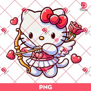 Hello Kitty Cupid PNG, Kitty Love Angel PNG, Hello Kitty Valentine's Day PNG