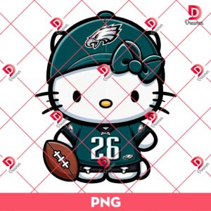 Bundle Philadelphia Eagles PNG Design, NFL Eagles Football Characters PNG Bundle 208 Hello Kitty Philadelphia Eagles Player PNG Bundle, Bundle Kitty NFL Football PNG