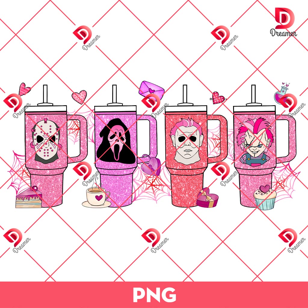 Horror Killers Valentine Cups PNG, Scary Movie Valentines Day PNG 1 Horror Killers Valentine Cups PNG, Scary Movie Valentines Day PNG