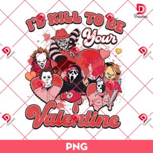 I'd Kill To Be Your Valentine Creepy PNG, Horror Characters Killer Valentine PNG