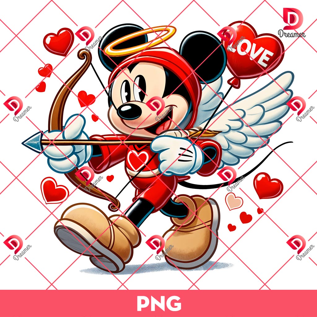 Mickey Mouse Cupid Angel PNG, Disney Valentine PNG, Valentine's Day PNG 1 Mickey Mouse Cupid Angel PNG, Disney Valentine PNG, Valentine's Day PNG