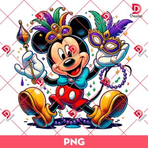 Mickey Mouse Mardi Gras PNG, Disney Friends Mardi Gras PNG