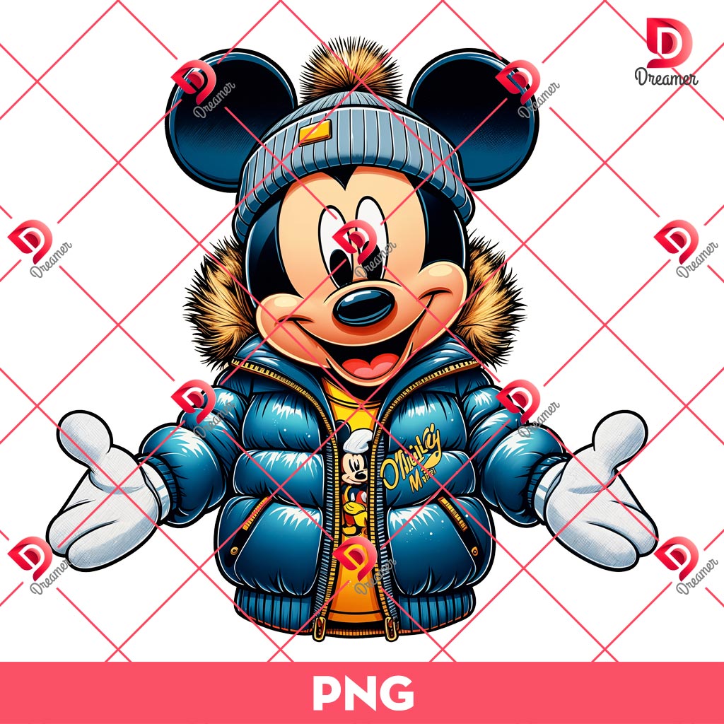 Mickey Mouse Wearing Puffer Jacket PNG, Winter Disney Mickey Mouse PNG 2 Mickey Mouse Wearing Puffer Jacket PNG, Winter Disney Mickey Mouse PNG
