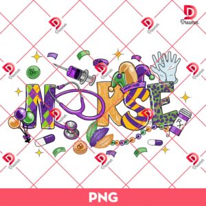 Nurse Mardi Gras PNG, Nurse Designs PNG