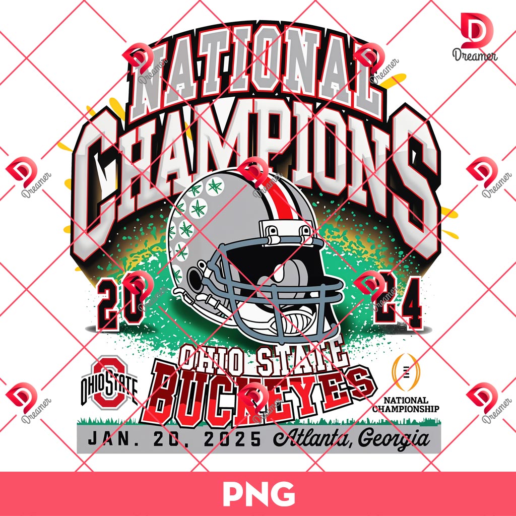 Ohio State Buckeyes 2024 Champs Helmet PNG 2 Ohio State Buckeyes 2024 Champs Helmet PNG
