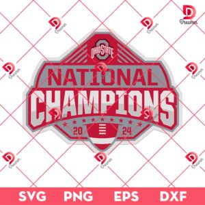 Ohio State National Champions 2024 PNG, 2024 2025 Football Champs SVG PNG