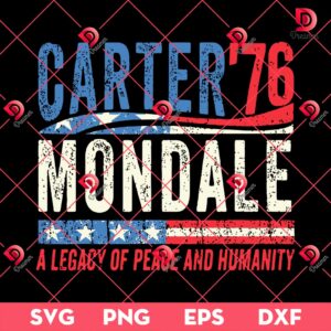 Retro Jimmy Carter Mondale 76 SVG PNG EPS DXF, Jimmy Carter 1976 Presidential SVG PNG
