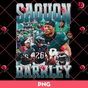 Bundle Philadelphia Eagles PNG Design, NFL Eagles Football Characters PNG Bundle 189 Saquon Barkley PNG, Fly Saquon Barkley Eagles PNG