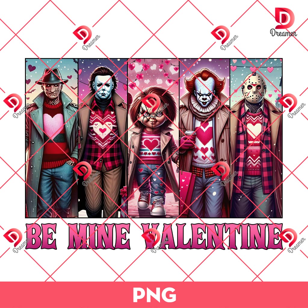 Scary Movie Valentines Killers PNG, Horror Friends Valentine PNG 1 Scary Movie Valentines Killers PNG, Horror Friends Valentine PNG