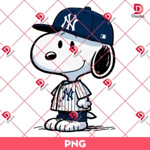 Snoopy New York Yankees Baseball PNG, Peanuts Cartoon MLB Yankees PNG