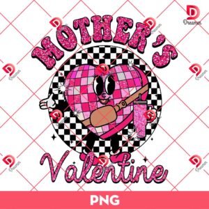 Sparkling Mothers Day Heart Checkered Candy PNG