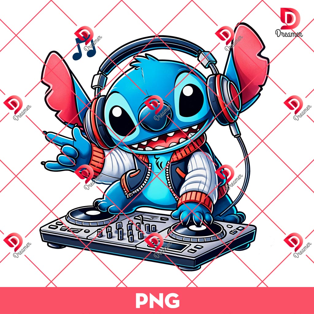 Stitch As A DJ PNG, Stitch Working In Music Production PNG 1 Stitch As A DJ PNG, Stitch Working In Music Production PNG