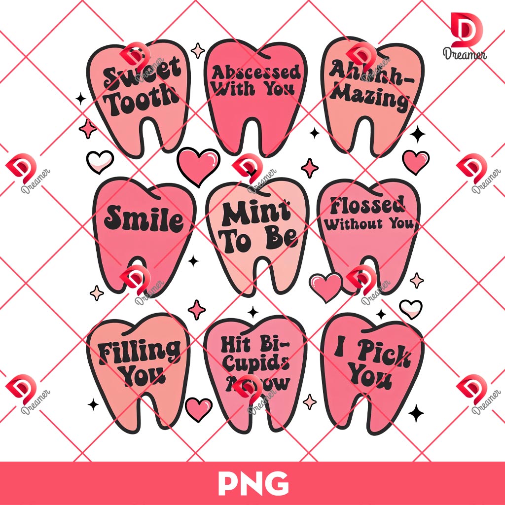 Sweet Tooth Valentine PNG, Valentines Day For Dentist PNG 1 Sweet Tooth Valentine PNG, Valentines Day For Dentist PNG