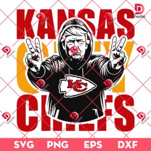 Trump Kansas City Chiefs Football SVG PNG, KC Chiefs NFL Donald Trump President SVG PNG