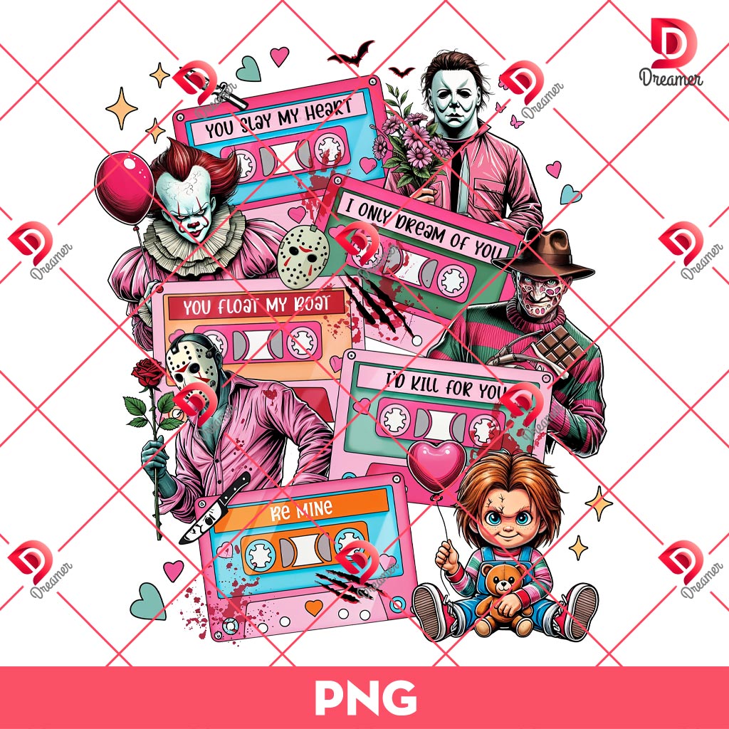 Valentine Horror Killers Png, Cassette Tapes Valentine Horror Png 1 Valentine Horror Killers Png, Cassette Tapes Valentine Horror Png
