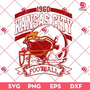 Vintage Kansas City Chiefs EST 1960 SVG PNG, Vintage 90s Style Kansas City Football SVG PNG
