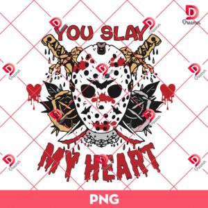 You Slay My Heart Jason Voorhees PNG, Horror Character Valentine PNG