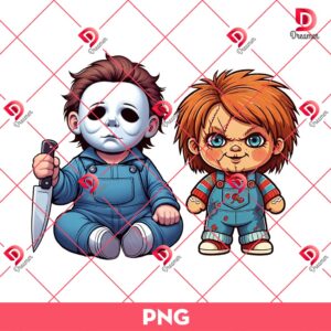 Baby Chucky And Michael Myers PNG, Baby Horror Characters PNG