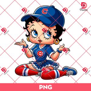 Betty Boop Chicago Cubs Baseball PNG, MLB Sport Betty Boop Cubs Team PNG