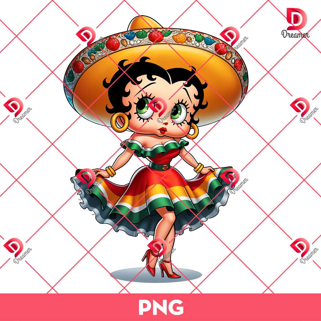 Betty Boop In Mexican Outfit PNG, Mexican Betty Boop PNG, Cinco De Mayo Betty Boop PNG 1 Betty Boop In Mexican Outfit PNG, Mexican Betty Boop PNG, Cinco De Mayo Betty Boop PNG