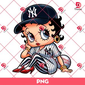 Betty Boop NY Yankees Baseball PNG, MLB Sport New York Yankees Betty Boop PNG