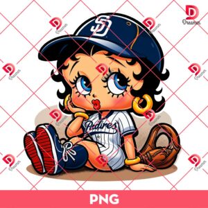 Betty Boop San Diego Padres Baseball PNG, MLB Sport Betty Boop Padres PNG