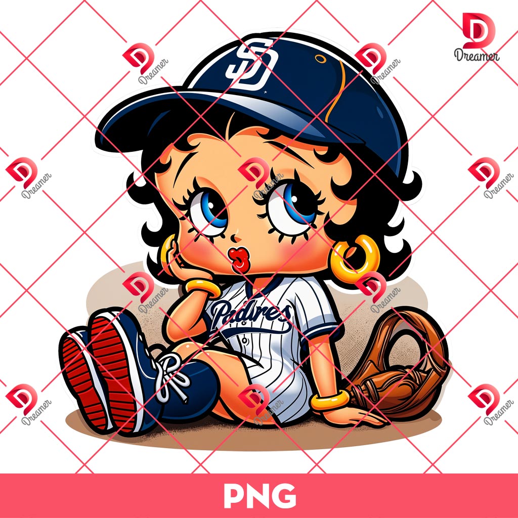 Betty Boop San Diego Padres Baseball PNG, MLB Sport Betty Boop Padres PNG 1 Betty Boop San Diego Padres Baseball PNG, MLB Sport Betty Boop Padres PNG