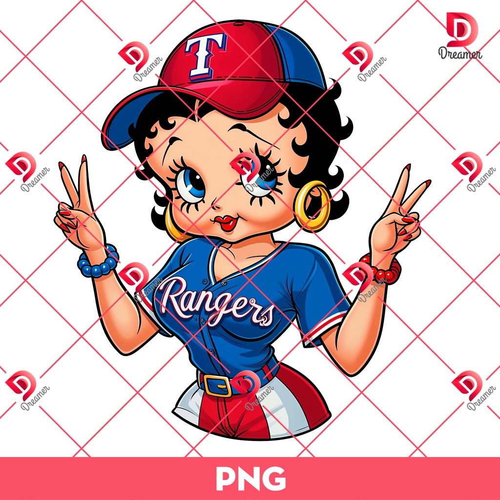 Betty Boop Texas Rangers Baseball PNG, Betty Boop Rangers MLB Sport PNG 1 Betty Boop Texas Rangers Baseball PNG, Betty Boop Rangers MLB Sport PNG