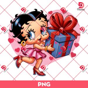 Betty Boop Valentine's Day PNG, Cute Cartoon Betty Boop Valentine PNG