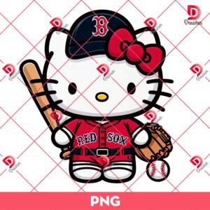 Boston Red Sox Hello Kitty PNG, MLB Sport Baseball Hello Kitty Red Sox PNG