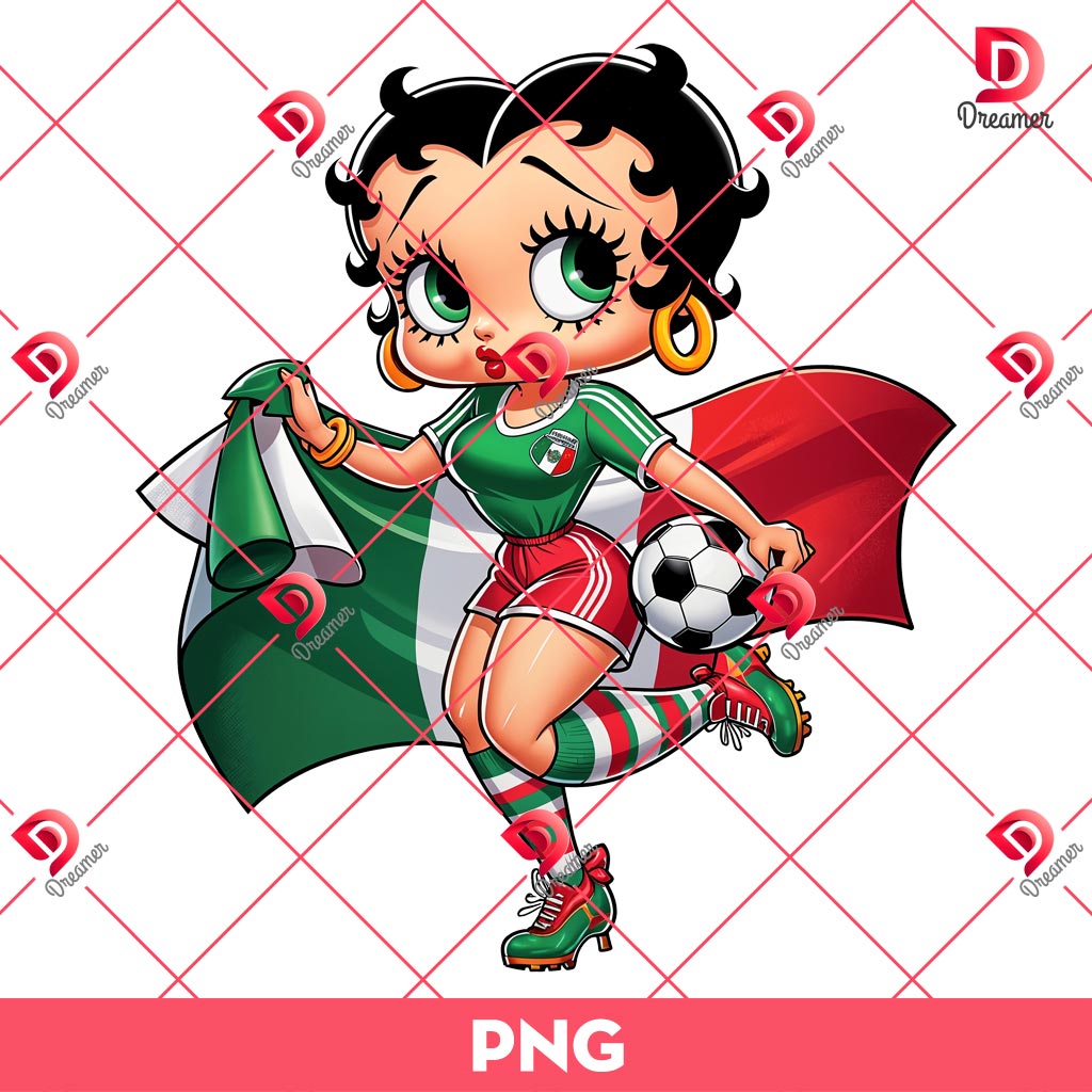 Bundle Betty Boop Mexico Soccer PNG, Betty Boop Wearing Mexican Soccer Player Outfit PNG 4 Bundle Betty Boop Mexico Soccer PNG, Betty Boop Wearing Mexican Soccer Player Outfit PNG