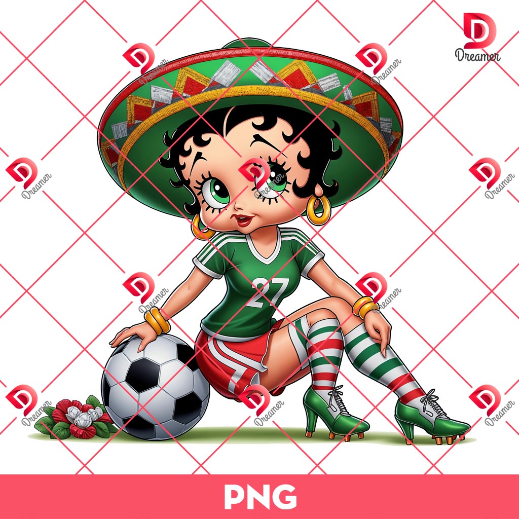 Bundle Betty Boop Mexico Soccer PNG, Betty Boop Wearing Mexican Soccer Player Outfit PNG 6 Bundle Betty Boop Mexico Soccer PNG, Betty Boop Wearing Mexican Soccer Player Outfit PNG