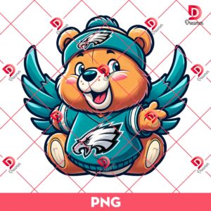 Bundle Philadelphia Eagles PNG Design, NFL Eagles Football Characters PNG Bundle 172 Care Bear Eagles Football PNG, Philadelphia Eagles NFL Cartoon Care Bear PNG