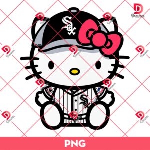 Chicago White Sox Hello Kitty Player PNG, Hello Kitty MLB Sport Baseball PNG