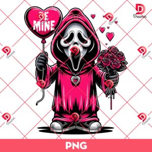 Ghostface Be Mine Valentine PNG, Horror Killers Ghostface Scream Valentines Day PNG
