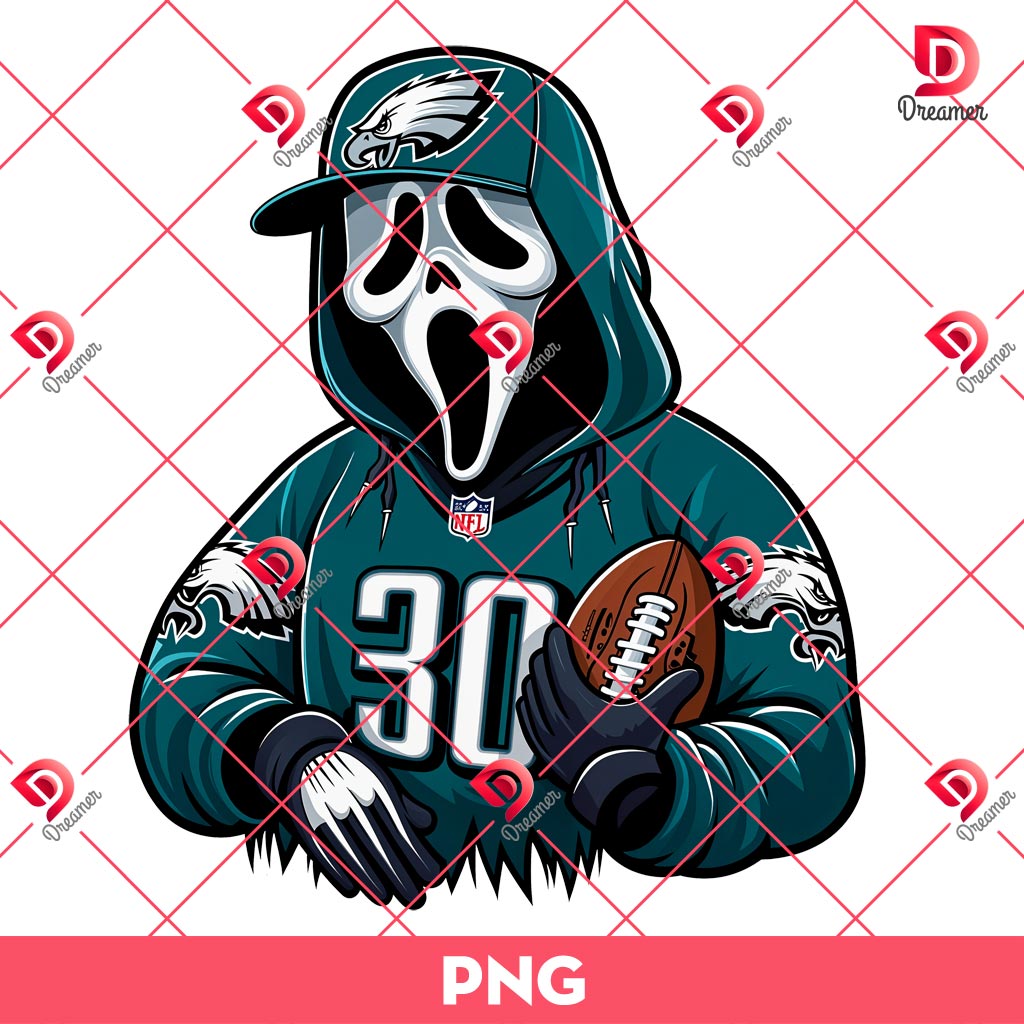 Bundle Philadelphia Eagles PNG Design, NFL Eagles Football Characters PNG Bundle 64 Ghostface Scream Eagles Football PNG, Philadelphia Eagles Horror Character PNG