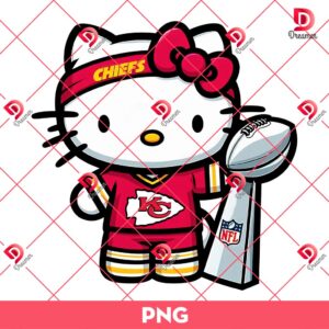 Hello Kitty Kansas City Chiefs Champions PNG, Super Bowl LIX 2025 Hello Kitty PNG