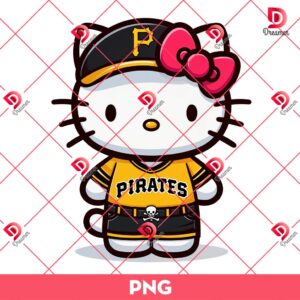 Hello Kitty Pittsburgh Pirates Baseball PNG, MLB Sport Hello Kitty Pirates PNG