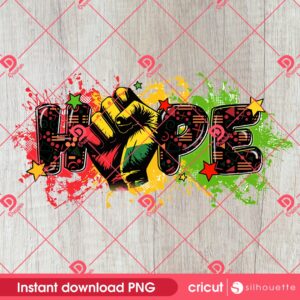 Black Live Matter Hope PNG, Hope Black Month PNG, Juneteenth Hope 1865 PNG