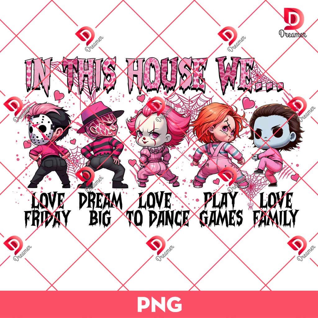 Horror In This House We PNG, Valentines Day Horror Characters PNG 1 Horror In This House We PNG, Valentines Day Horror Characters PNG