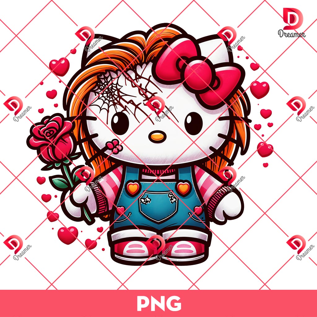 Bundle Hello Kitty Horror Killers Halloween PNG, Hello Kitty Horror Friends Movie PNG Bundle 14 Horror Kitty Chucky Valentine PNG, Hello Kitty Horror Valentines Day PNG