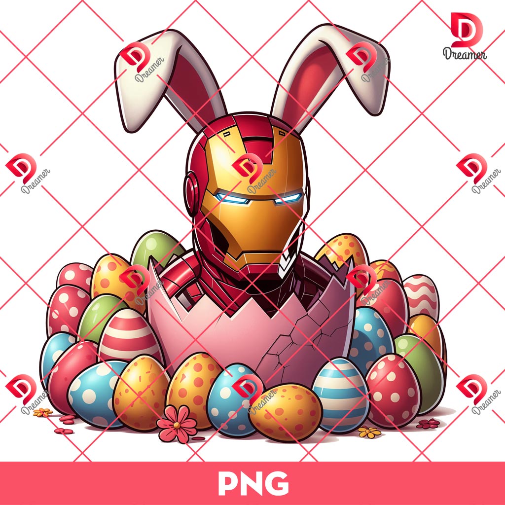 Ironman And Easter Eggs PNG, Easter Superhero Bunny PNG 1 Ironman And Easter Eggs PNG, Easter Superhero Bunny PNG