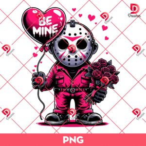 Jason Voorhees Be Mine Valentine PNG, Horror Killers Valentines Day PNG