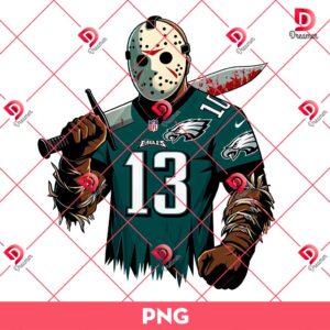 Bundle Philadelphia Eagles PNG Design, NFL Eagles Football Characters PNG Bundle 177 Jason Voorhees Eagles Football PNG, Philadelphia Eagles Scary Jason NFL PNG