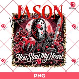 Jason Voorhees Valentine PNG, You Slay My Heart PNG, Horror Valentine PNG