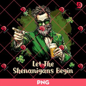 Kick Off St Patricks Day Fun Jewish Man With Beer PNG, St Patricks Day PNG Design