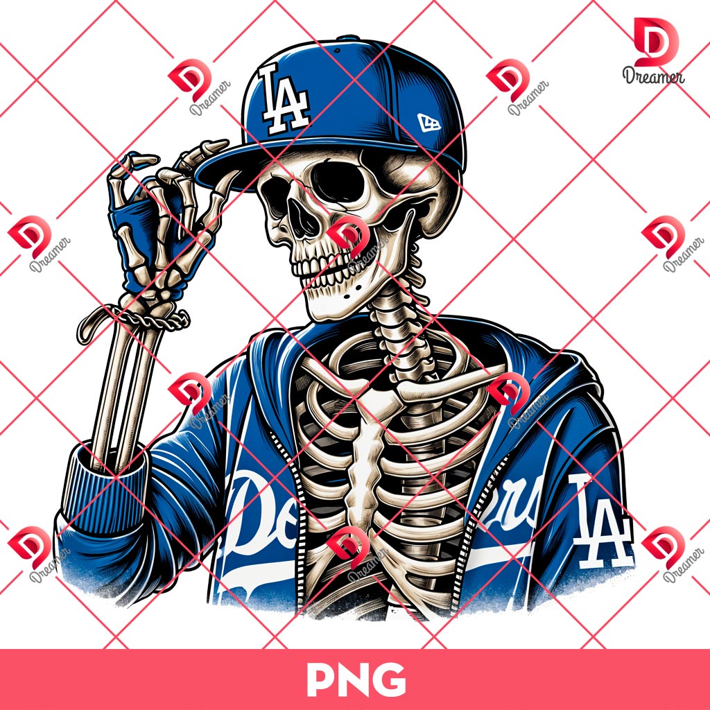 LA Dodgers Skeleton Baseball Player PNG, Los Angeles Dodgers MLB Skull PNG 1 LA Dodgers Skeleton Baseball Player PNG, Los Angeles Dodgers MLB Skull PNG